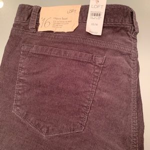 Slate gray corduroy pants Loft NWT